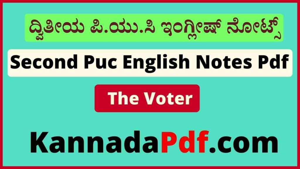 2nd Puc The Voter English Notes Pdf Download