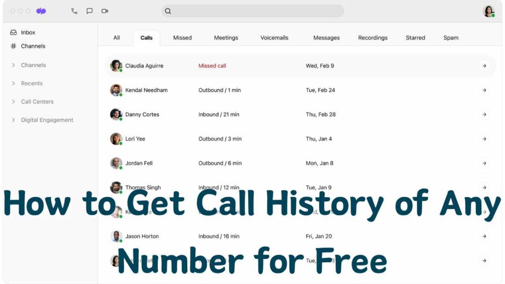 Get Call History of Any Number for Free