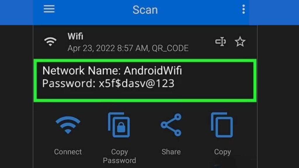 get wifi password from android mobile